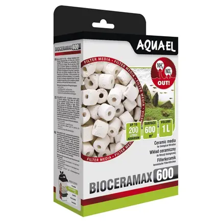 Наповнювач для фільтра Aquael BioCeraMax 600, керамічні кільця, 1 л