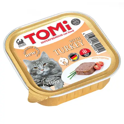 TOMi Turkey ТОМІ ІНДИЧКА консерви для котів, паштет 0,1 кг