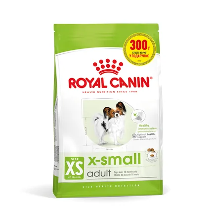 Сухий корм Royal Canin XSMALL ADULT для дорослих собак мініатюрних порід 1.2кг+300г