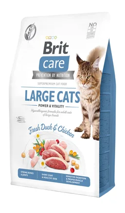 Сухий корм Brit Care Cat GF Large Power & Vitality для котів великих порід, качка та курка, 2 кг