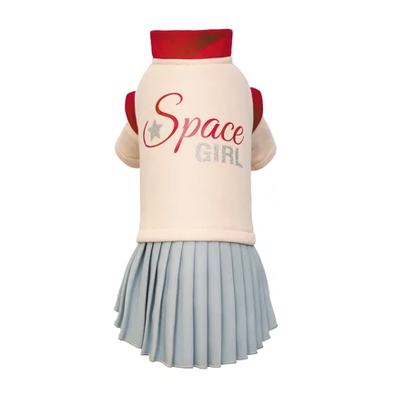 Костюм-сукня Pet Fashion «Space» для дівчаток, розмір XXS, бежевий