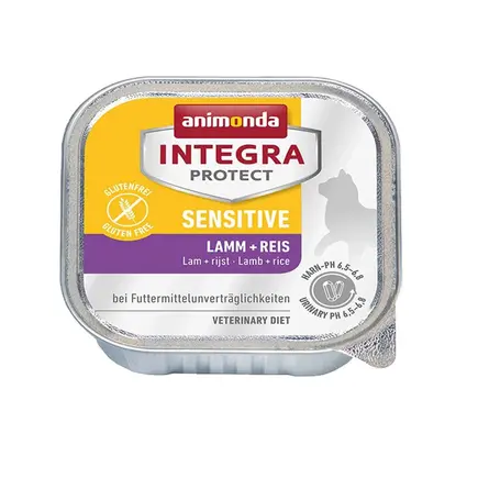 Корм вологий ветеринарний для котів Integra Protect Sensitiv Lamb + Rice з харчовою непереносимістю, ягня і рис, 100 г