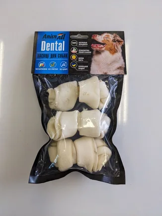 Ласощі AnimAll Dental кістка мюнхенська вузлова, 8-9 см, для собак, 3 шт,