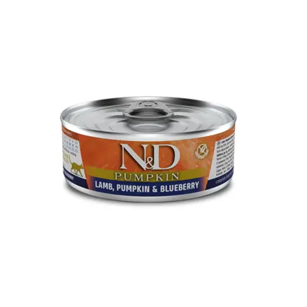Вологий корм Farmina N&D Grain Free Prime Lamb Adult для котів, беззернової, з ягнятком та чорницею 70 г