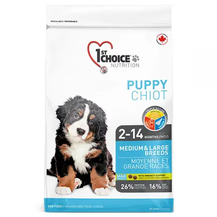 1st Choice Puppy Medium&Large Chicken ФЕСТ ЧОЙС ЦУЦЕНЯ СЕРЕДНИЙ ВЕЛИКИЙ КУРКА сухий суперпреміум корм для цуценят середніх та великих порід 2,72 кг