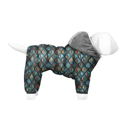 Комбінезон для собак WAUDOG Clothes малюнок "Луска", S35, В 52-55 см, С 31-36 см