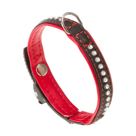 Ferplast LUX C12/22 BLACK-RED Нашийник, екошкіра