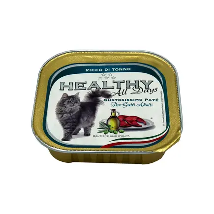 HEALTHY All days вологий корм для котів - паштет з тунцем 100гр