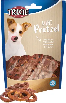 Ласощі Trixie Mini Pretzels для собак, крендель з куркою, 100 г