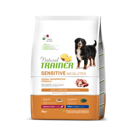 Natural Trainer Dog Sensitive Adult Medium&Maxi сухий корм для середніх та великих порід з качкою 3 кг