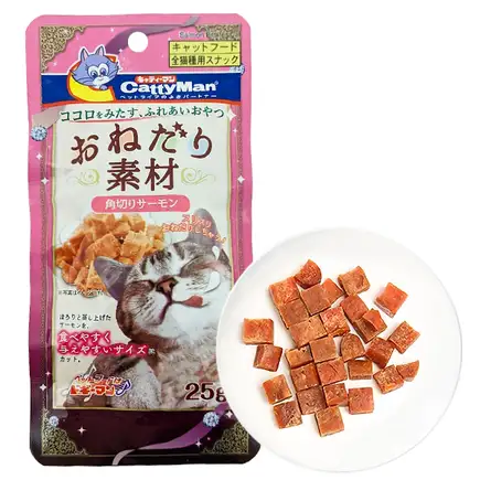 CattyMan Salmon Bits КЕТТІМЕН ЛОСОСЬ шматочки філе ласощі для котів 0,025 кг