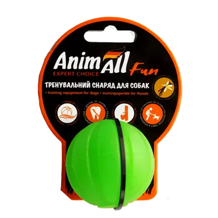 Іграшка AnimAll Fun тренувальний м'яч для собак, 5 см, зелена