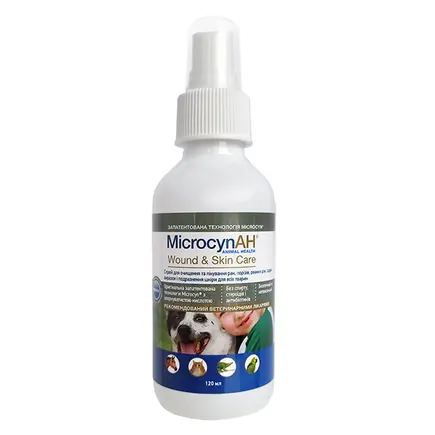 Microcyn Wound&Skin Care Spray МІКРОЦИН спрей для обробки ран і догляду за шкірою всіх видів тварин 0,12 л