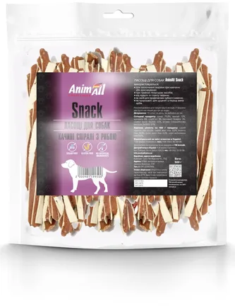 Ласощі AnimAll Snack качині спіралі з рибою, для собак, 500 г