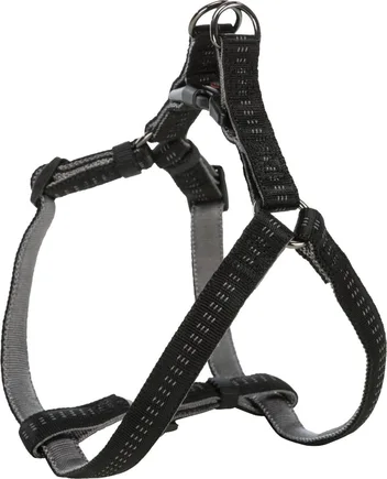 Шлея Trixie Softline Elegance для собак, нейлон, XL: 80-100 см/25 мм, чорний/графіт