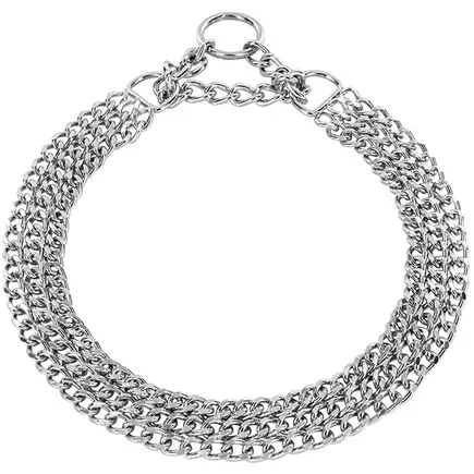 Sprenger Triple Row Martingale СПРЕНГЕР 3-РЯДНИЙ НАШИЙНИК-МАРТІНГАЛ напівзашморг для собак, плоска ланка 2мм, хромована сталь 2 мм, 50 см
