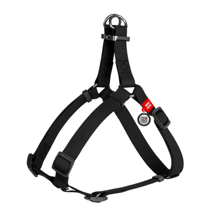 Шлея для собак водостійка WAUDOG Waterproof, з QR-паспортом, чорний