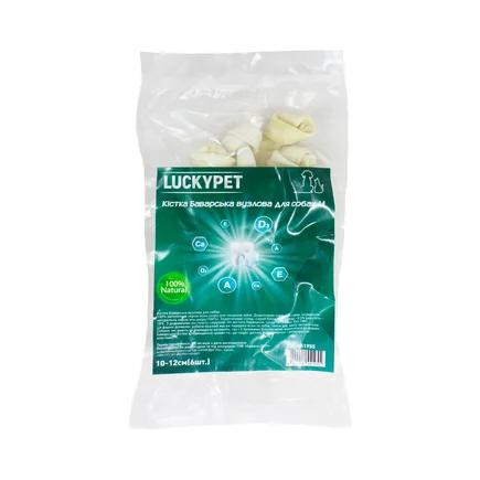 Кістка Баварська вузлова №2 M, 10-12 см, 6шт/уп, Lucky Pet