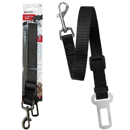 Flamingo Car Safety Belt Kura ФЛАМІНГО КУРА з’єднувач автомобільного ременя безпеки для собак L
