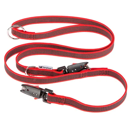Ferplast DAYTONA GUMMY MATICGA20/200RED Повідець з авт карабіном, гумований нейлон