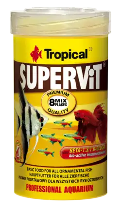 Сухий корм Tropical Supervit для всіх акваріумних риб, 20 г (пластівці)