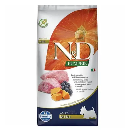 Фарміна дог сух пробник N&D Grain Free PUMPKIN LAMB & BLUEBERRY ADULT MINI 100 gr