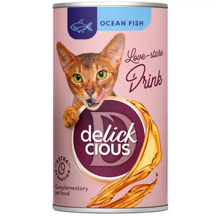 DELICKCIOUS Напій з океанічною рибою для котів, 0,14 кг
