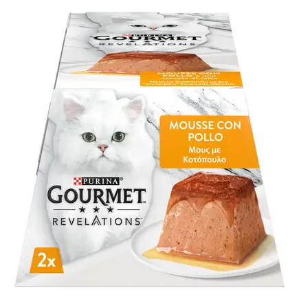 Вологий корм для котів Gourmet Revelations Мус з куркою 2х57 г