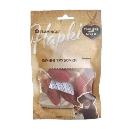 Flamingo качині трубочки 7.5 см для собак 75 г