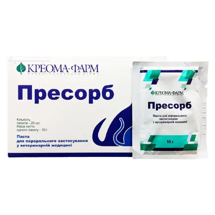 Пресорб 10 г паста-гель 1 пакетик (Ентеросгель)