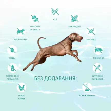 OPTIMEAL™.Б`ЮТІ ФІТНЕС.ЗДОРОВА ВАГА ТА СУГЛОБИ.Беззерн сух корм для д/соб усіх порід,морепродукт, 4 кг: додаткове фото 5