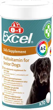 Вітаміни 8in1 Excel Multi Vitamin Senior для собак похилого віку, мультивітамін, 70 шт: додаткове фото 4