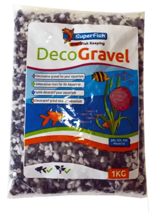 Декоративний гравій SF DECO GRAVEL MIX WHITE-BLACK-GREY 1 KG (A8050040): додаткове фото 2