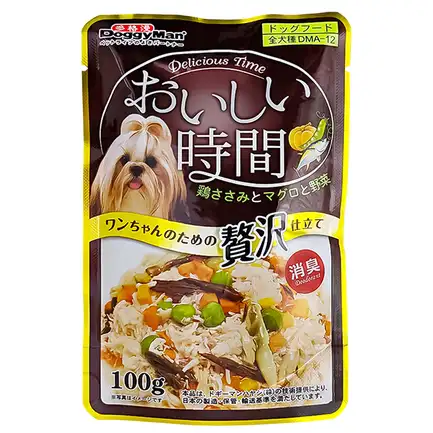 DoggyMan Low Fat Chicken & Tuna, Bonito ДОГГІМЕН КУРКА З ТУНЦЕМ І МАКРЕЛЛЮ в желе консерви для собак, вологий корм, пауч 100г