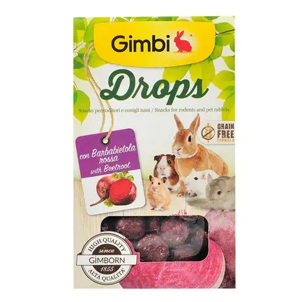 Ласощі GimBi для гризунів, дропси з буряком, 50 г: додаткове фото 3