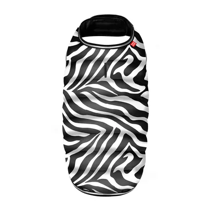 Курточка-накидка для собак WAUDOG Clothes, малюнок "Зебра", XL, А 47 см, B 68-80 см, С 42-52 см: додаткове фото 2