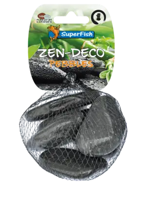 Прикраси для акваріума SF ZEN PEBBLE MEDIUM BLACK 450 GRAM (A8050265)