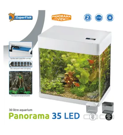 Акваріум скляний - Superfish Panorama 35 LED BLACK (A4052035): додаткове фото 2