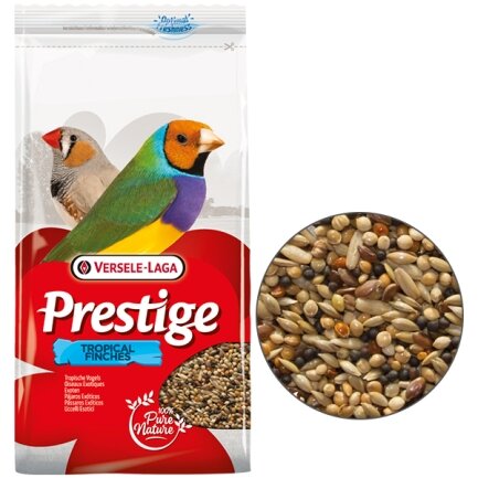 Versele-Laga Prestige Tropical Finches ВЕРСЕЛЕ-ЛАГА ПРЕСТИЖ ТРОПІКАЛ зернова суміш корм для тропічних птахів, зябликів, в`юрків 1 кг