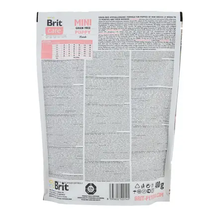 Сухий корм Brit Care GF Mini Puppy для цуценят мініатюрних порід, з ягням, 400 г: додаткове фото 3
