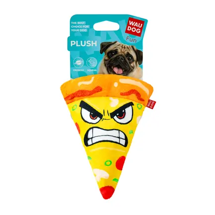 Іграшка для собак WAUDOG Fun Plush Піца, плюш, Ш 16 см, Д 22,5 см: додаткове фото 3