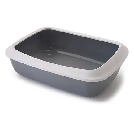 Savic Iriz Cat Litter Tray САВІК АЙРІЗ лоток туалет з бортиком для котів Сірий