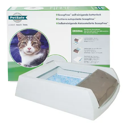 PetSafe ScoopFree Original ПЕТСЕЙФ СКУПФРІ автоматичний туалет для котів, у комплекті силікагелевий наповнювач