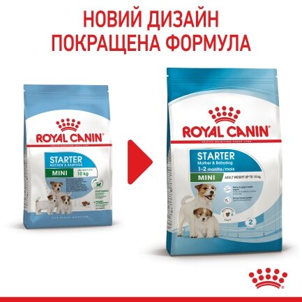 Сухий корм Royal Canin MINI STARTER для дорослих собак малих порід 1 кг — Фото 2