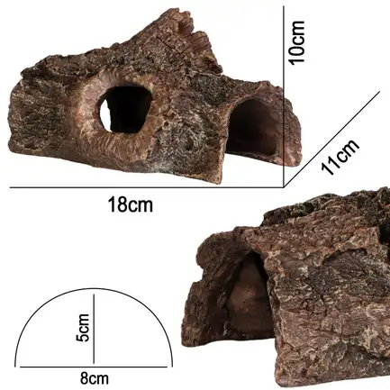 Декорація укриття Terrario Wood Cave M 18x11x10см (191210): додаткове фото 3
