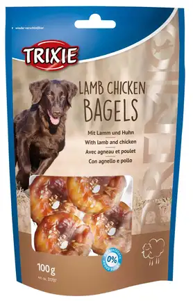 Ласощі Trixie Premio Lamb Chicken Bagles для собак, кільця ягня/курка, 100 г