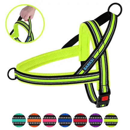 Шлея для Собак BronzeDog Mesh Скандинавська Лимонна M: додаткове фото 3
