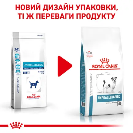 Дієтичний сухий корм Royal Canin HYPOALLERGENIC SMALL DOG для собак 1 кг: додаткове фото 2
