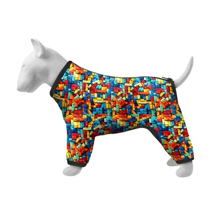 Вітровка для собак WAUDOG Clothes, малюнок "Блоки", S30, В 57-59 см, С 44-46 см