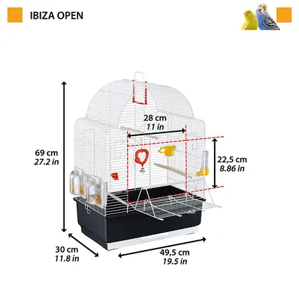Ferplast CAGE IBIZA OPEN Клітка для папуг біла: додаткове фото 2